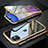 Coque Rebord Bumper Luxe Aluminum Metal Miroir 360 Degres Housse Etui Aimant M07 pour Apple iPhone 11 Or