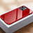 Coque Rebord Bumper Luxe Aluminum Metal Miroir 360 Degres Housse Etui Aimant M07 pour Apple iPhone 13 Mini Rouge