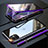 Coque Rebord Bumper Luxe Aluminum Metal Miroir 360 Degres Housse Etui Aimant M08 pour Apple iPhone 11 Violet