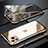 Coque Rebord Bumper Luxe Aluminum Metal Miroir 360 Degres Housse Etui Aimant M10 pour Apple iPhone 11 Pro Max Or