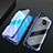 Coque Rebord Bumper Luxe Aluminum Metal Miroir 360 Degres Housse Etui Aimant M10 pour Vivo Nex 3 Bleu