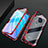 Coque Rebord Bumper Luxe Aluminum Metal Miroir 360 Degres Housse Etui Aimant M10 pour Vivo Nex 3 Rouge