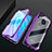 Coque Rebord Bumper Luxe Aluminum Metal Miroir 360 Degres Housse Etui Aimant M10 pour Vivo Nex 3S Violet