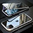 Coque Rebord Bumper Luxe Aluminum Metal Miroir 360 Degres Housse Etui Aimant M11 pour Apple iPhone 11 Pro Argent