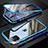 Coque Rebord Bumper Luxe Aluminum Metal Miroir 360 Degres Housse Etui Aimant M11 pour Apple iPhone 11 Pro Bleu Ciel