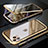 Coque Rebord Bumper Luxe Aluminum Metal Miroir 360 Degres Housse Etui Aimant M11 pour Apple iPhone 11 Pro Max Or