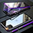 Coque Rebord Bumper Luxe Aluminum Metal Miroir 360 Degres Housse Etui Aimant M12 pour Apple iPhone 11 Pro Max Violet