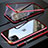 Coque Rebord Bumper Luxe Aluminum Metal Miroir 360 Degres Housse Etui Aimant M14 pour Apple iPhone 11 Pro Rouge