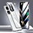 Coque Rebord Bumper Luxe Aluminum Metal Miroir 360 Degres Housse Etui Aimant P01 pour Huawei Honor 90 5G Argent