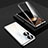 Coque Rebord Bumper Luxe Aluminum Metal Miroir 360 Degres Housse Etui Aimant P01 pour Huawei Honor X7b Argent