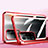 Coque Rebord Bumper Luxe Aluminum Metal Miroir 360 Degres Housse Etui Aimant P01 pour Oppo A54 5G Rouge