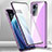 Coque Rebord Bumper Luxe Aluminum Metal Miroir 360 Degres Housse Etui Aimant P01 pour Oppo A56S 5G Violet