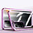 Coque Rebord Bumper Luxe Aluminum Metal Miroir 360 Degres Housse Etui Aimant P01 pour Oppo A74 5G Violet