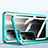 Coque Rebord Bumper Luxe Aluminum Metal Miroir 360 Degres Housse Etui Aimant P01 pour Oppo A93 5G Vert