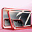 Coque Rebord Bumper Luxe Aluminum Metal Miroir 360 Degres Housse Etui Aimant P01 pour Oppo A95 5G Rouge
