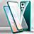 Coque Rebord Bumper Luxe Aluminum Metal Miroir 360 Degres Housse Etui Aimant P01 pour Realme GT Neo3 5G Vert