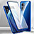 Coque Rebord Bumper Luxe Aluminum Metal Miroir 360 Degres Housse Etui Aimant P01 pour Realme V23 5G Bleu