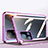 Coque Rebord Bumper Luxe Aluminum Metal Miroir 360 Degres Housse Etui Aimant P01 pour Vivo iQOO U3 5G Violet