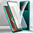 Coque Rebord Bumper Luxe Aluminum Metal Miroir 360 Degres Housse Etui Aimant P01 pour Vivo X Note Vert