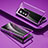 Coque Rebord Bumper Luxe Aluminum Metal Miroir 360 Degres Housse Etui Aimant P01 pour Vivo X70 5G Violet