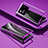 Coque Rebord Bumper Luxe Aluminum Metal Miroir 360 Degres Housse Etui Aimant P01 pour Vivo X80 5G Violet