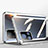 Coque Rebord Bumper Luxe Aluminum Metal Miroir 360 Degres Housse Etui Aimant P01 pour Vivo Y31s 5G Argent