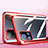 Coque Rebord Bumper Luxe Aluminum Metal Miroir 360 Degres Housse Etui Aimant P01 pour Vivo Y31s 5G Rouge
