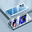 Coque Rebord Bumper Luxe Aluminum Metal Miroir 360 Degres Housse Etui Aimant P01 pour Xiaomi Poco X5 5G Bleu