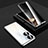 Coque Rebord Bumper Luxe Aluminum Metal Miroir 360 Degres Housse Etui Aimant P02 pour Huawei Honor X7b Argent