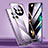 Coque Rebord Bumper Luxe Aluminum Metal Miroir 360 Degres Housse Etui Aimant P02 pour Huawei Mate 50 Violet