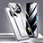 Coque Rebord Bumper Luxe Aluminum Metal Miroir 360 Degres Housse Etui Aimant P02 pour Huawei Mate X3 Argent