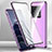 Coque Rebord Bumper Luxe Aluminum Metal Miroir 360 Degres Housse Etui Aimant P02 pour OnePlus Ace 2 5G Violet