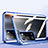 Coque Rebord Bumper Luxe Aluminum Metal Miroir 360 Degres Housse Etui Aimant P02 pour Oppo A55 5G Bleu