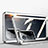 Coque Rebord Bumper Luxe Aluminum Metal Miroir 360 Degres Housse Etui Aimant P02 pour Oppo K9 5G Argent