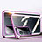Coque Rebord Bumper Luxe Aluminum Metal Miroir 360 Degres Housse Etui Aimant P02 pour Oppo K9 5G Violet