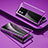 Coque Rebord Bumper Luxe Aluminum Metal Miroir 360 Degres Housse Etui Aimant P02 pour Vivo iQOO Neo6 5G Violet