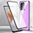 Coque Rebord Bumper Luxe Aluminum Metal Miroir 360 Degres Housse Etui Aimant P02 pour Vivo V25 Pro 5G Petit