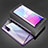 Coque Rebord Bumper Luxe Aluminum Metal Miroir 360 Degres Housse Etui Aimant P02 pour Vivo Y73s 5G Violet