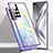 Coque Rebord Bumper Luxe Aluminum Metal Miroir 360 Degres Housse Etui Aimant P03 pour Huawei Honor V40 5G Violet