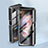 Coque Rebord Bumper Luxe Aluminum Metal Miroir 360 Degres Housse Etui Aimant P03 pour Samsung Galaxy Z Fold3 5G Petit