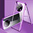 Coque Rebord Bumper Luxe Aluminum Metal Miroir 360 Degres Housse Etui Aimant pour Huawei Enjoy 50 Pro Violet