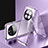 Coque Rebord Bumper Luxe Aluminum Metal Miroir 360 Degres Housse Etui Aimant pour Huawei Mate 50 Violet