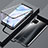 Coque Rebord Bumper Luxe Aluminum Metal Miroir 360 Degres Housse Etui Aimant pour Huawei Nova 6 SE Noir