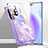 Coque Rebord Bumper Luxe Aluminum Metal Miroir 360 Degres Housse Etui Aimant pour Huawei Nova 8 Pro 5G Violet