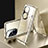 Coque Rebord Bumper Luxe Aluminum Metal Miroir 360 Degres Housse Etui Aimant pour Huawei P50 Or