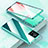 Coque Rebord Bumper Luxe Aluminum Metal Miroir 360 Degres Housse Etui Aimant pour OnePlus Ace 5G Vert