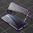 Coque Rebord Bumper Luxe Aluminum Metal Miroir 360 Degres Housse Etui Aimant pour Oppo K9S 5G Violet