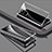 Coque Rebord Bumper Luxe Aluminum Metal Miroir 360 Degres Housse Etui Aimant pour Realme 8 5G Argent