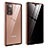 Coque Rebord Bumper Luxe Aluminum Metal Miroir 360 Degres Housse Etui Aimant pour Samsung Galaxy Note 20 5G Bronze