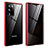 Coque Rebord Bumper Luxe Aluminum Metal Miroir 360 Degres Housse Etui Aimant pour Samsung Galaxy Note 20 Ultra 5G Rouge